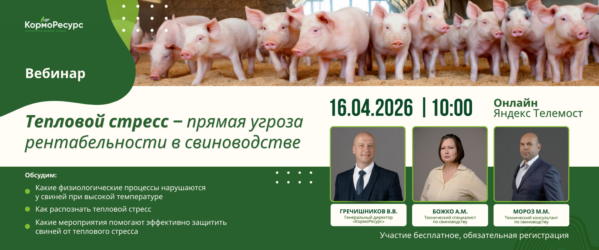 «КормоРесурс» запускает цикл вебинаров по тепловому стрессу