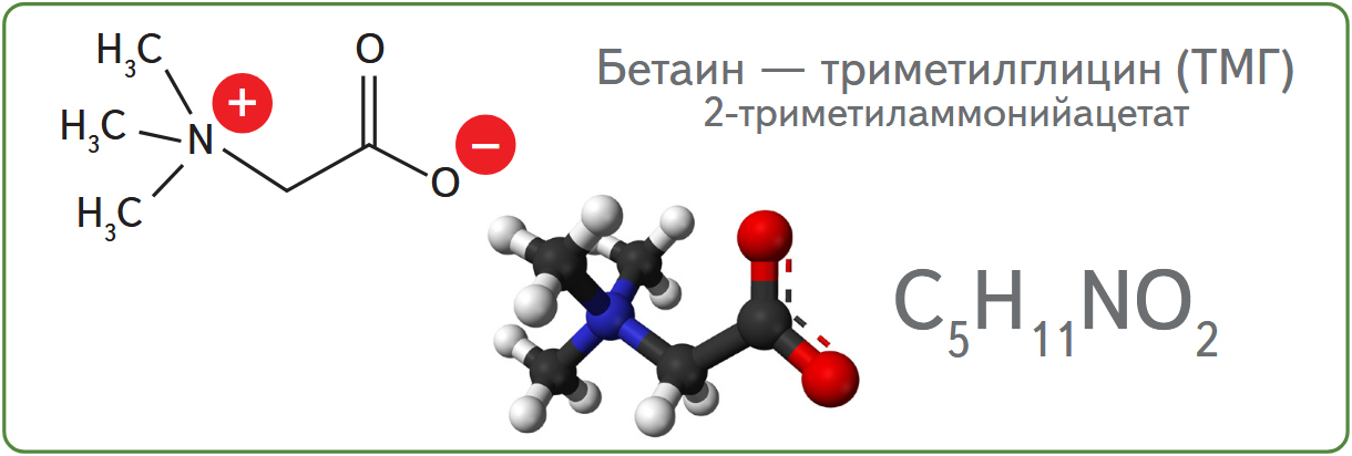 Цвиттерионная молекула бетаина